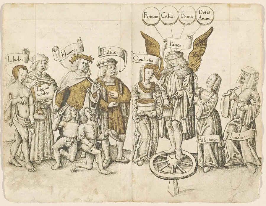 A Dialogue on Human Favor (recto) [fol. 15 verso / 16 recto] by French early 16th Century