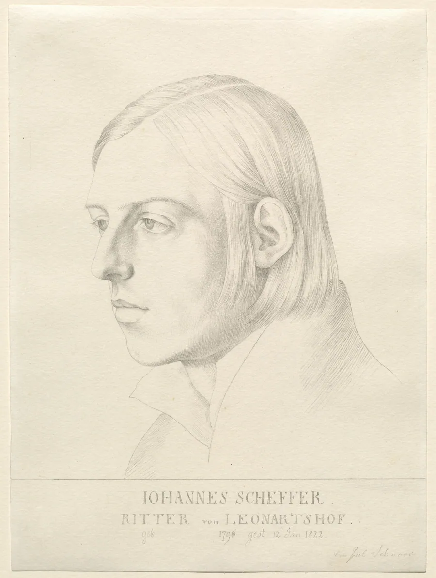 Johann Evangelist Scheffer von Leonhardshoff by Julius Schnorr von Carolsfeld