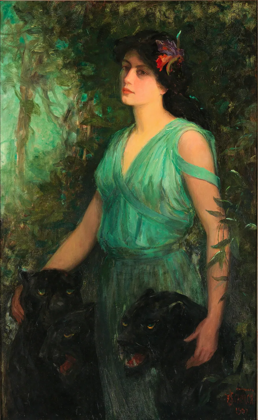 The Black Orchid by Frederick Stuart Church, Grand Rapids, MI 1842-New York City 1924