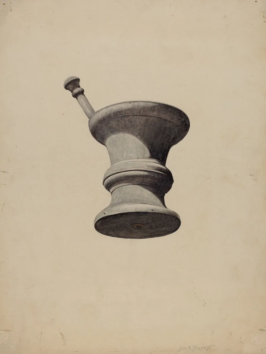 Mortar and Pestle Sign by Sydney Roberts