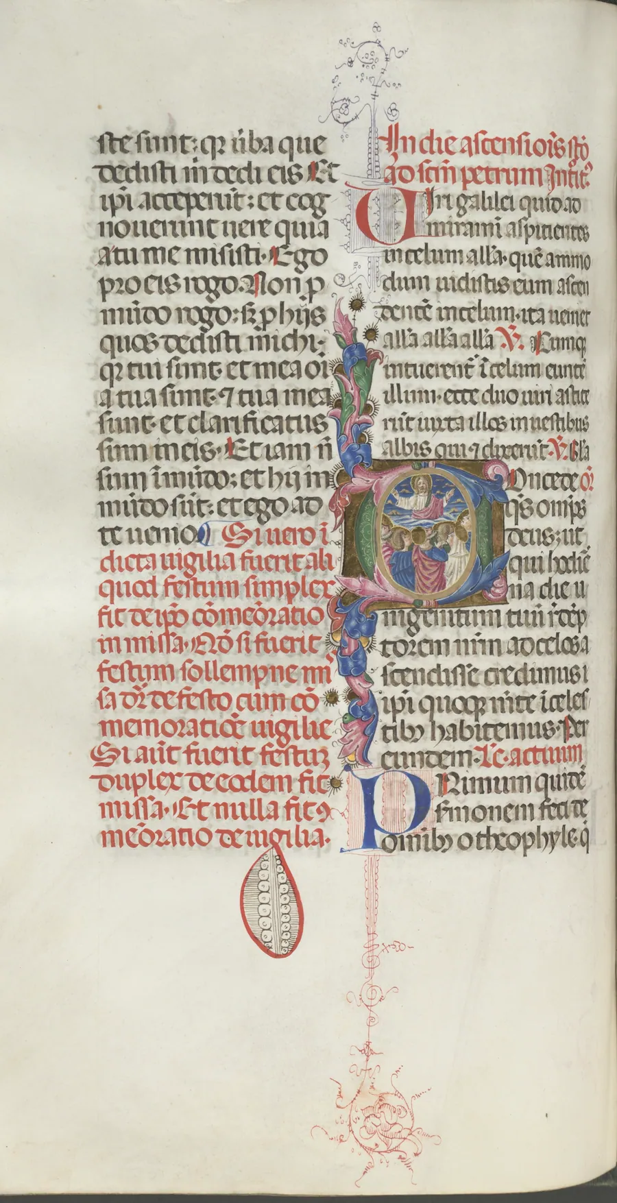 Missale: Fol. 208v: Ascension of Christ by Giapeco Caporali