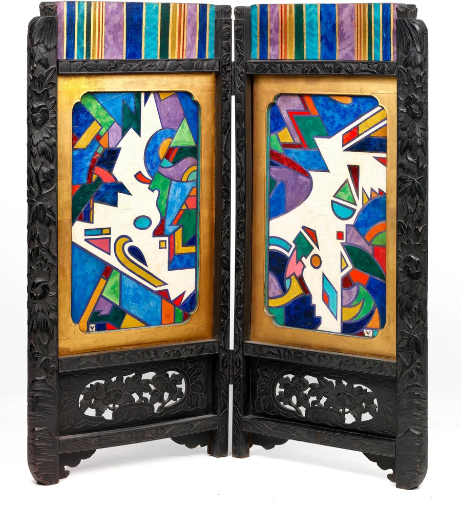 Abstract Screen by Jay Van Everen, born New York 1875-died Monterey, MA 1947