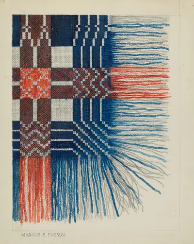 Woven Coverlet (Detail)