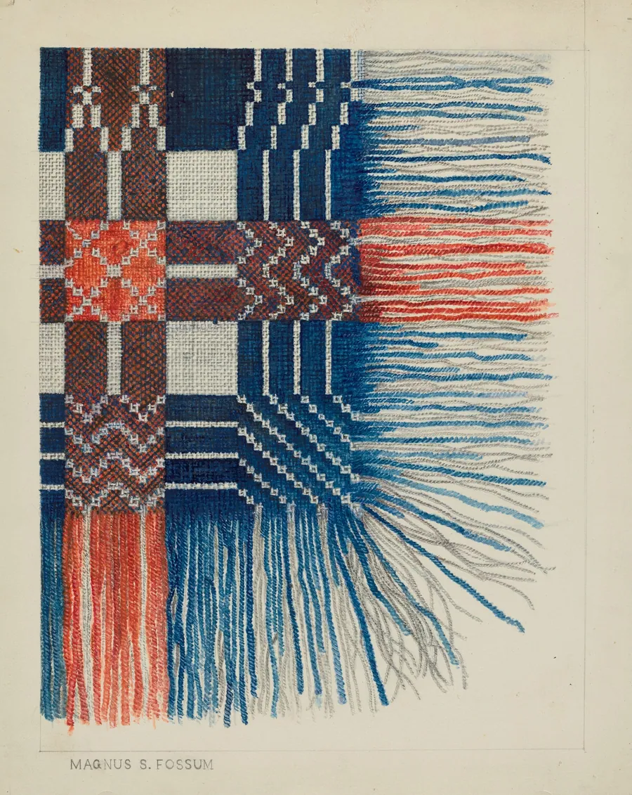 Woven Coverlet (Detail) by Magnus S. Fossum