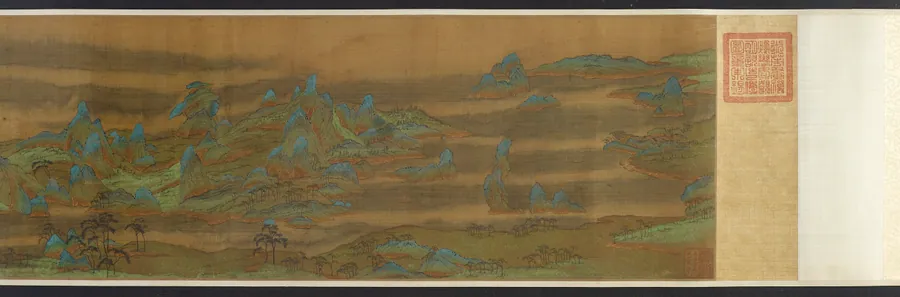 Landscape in blue and green by Formerly attributed to Liu Songnian (傳)劉松年 (ca. 1150-after 1225)
