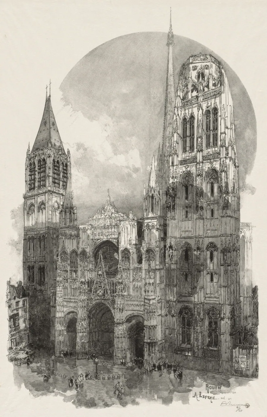 La Cathedrale de Rouen by Auguste Louis Lepère