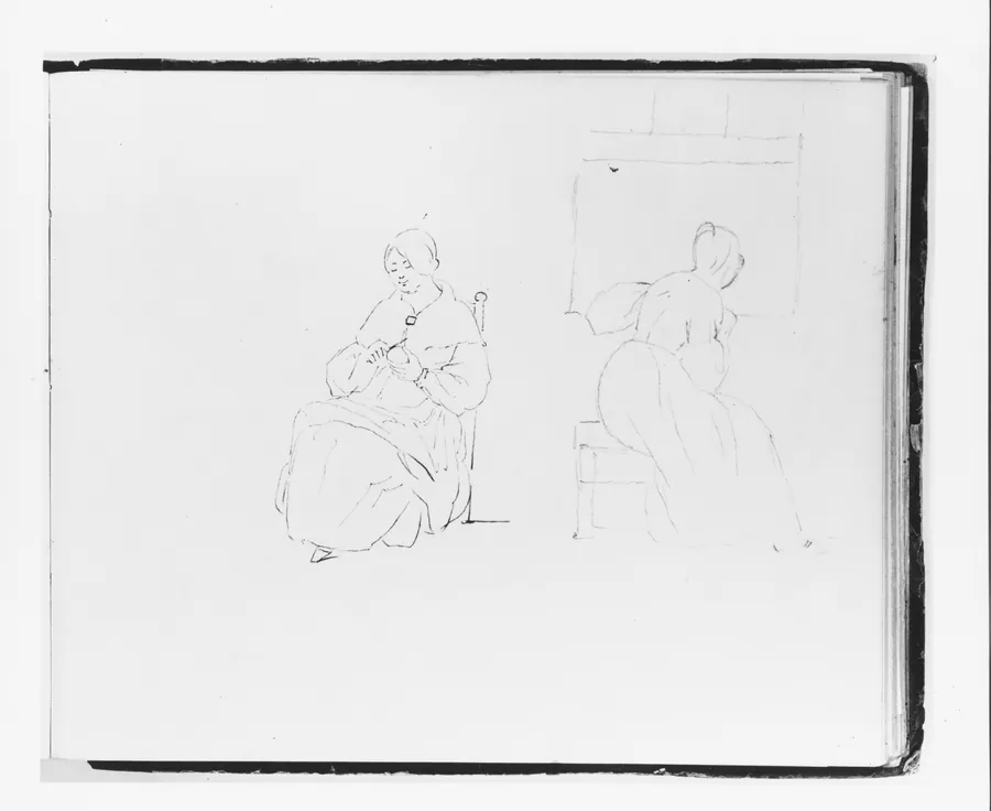 Study for "Sparking" (from Sketchbook) by Francis William Edmonds