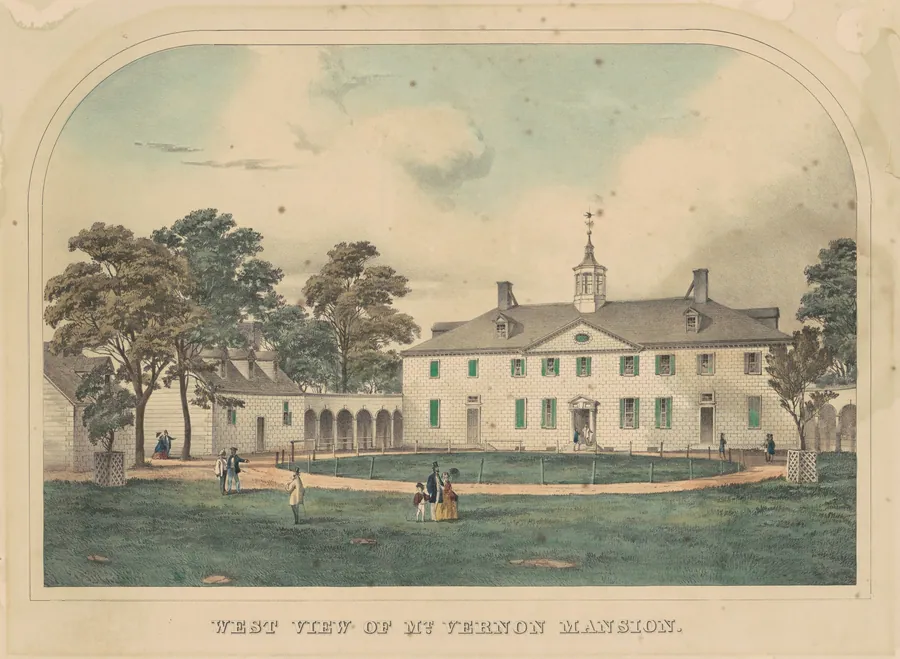 West View of Mount Vernon Mansion by American 19th Century