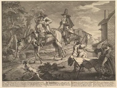Sr. Hudibras, His Passing Worth, The Manner How He Sally'd Forth": Twelve Large Illustrations for Samuel Butler's Hudibras, Plate 2