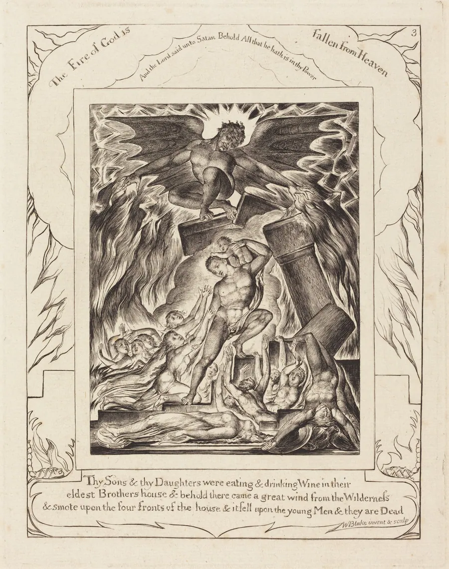 The Destruction of Job's Sons by William Blake