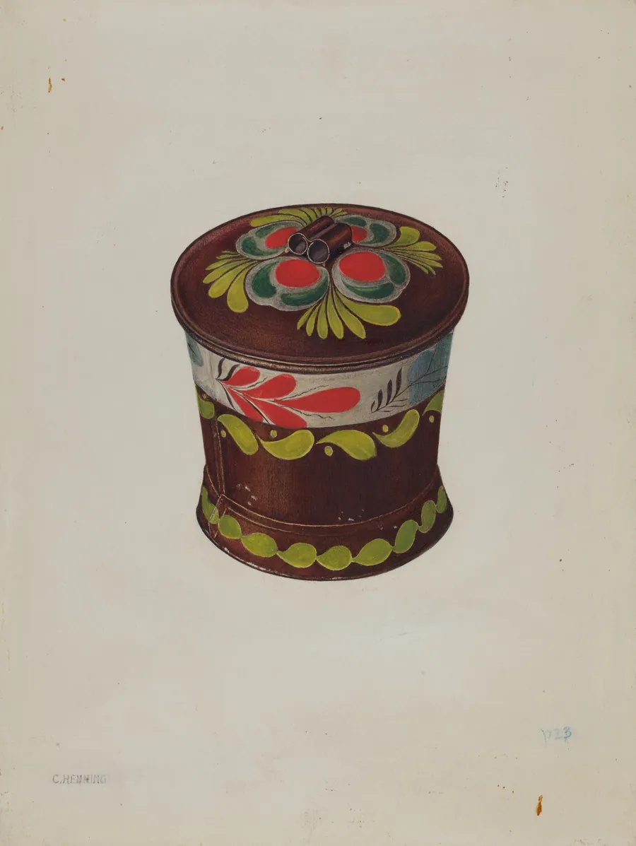 Toleware Sugar Bowl by Charles Henning