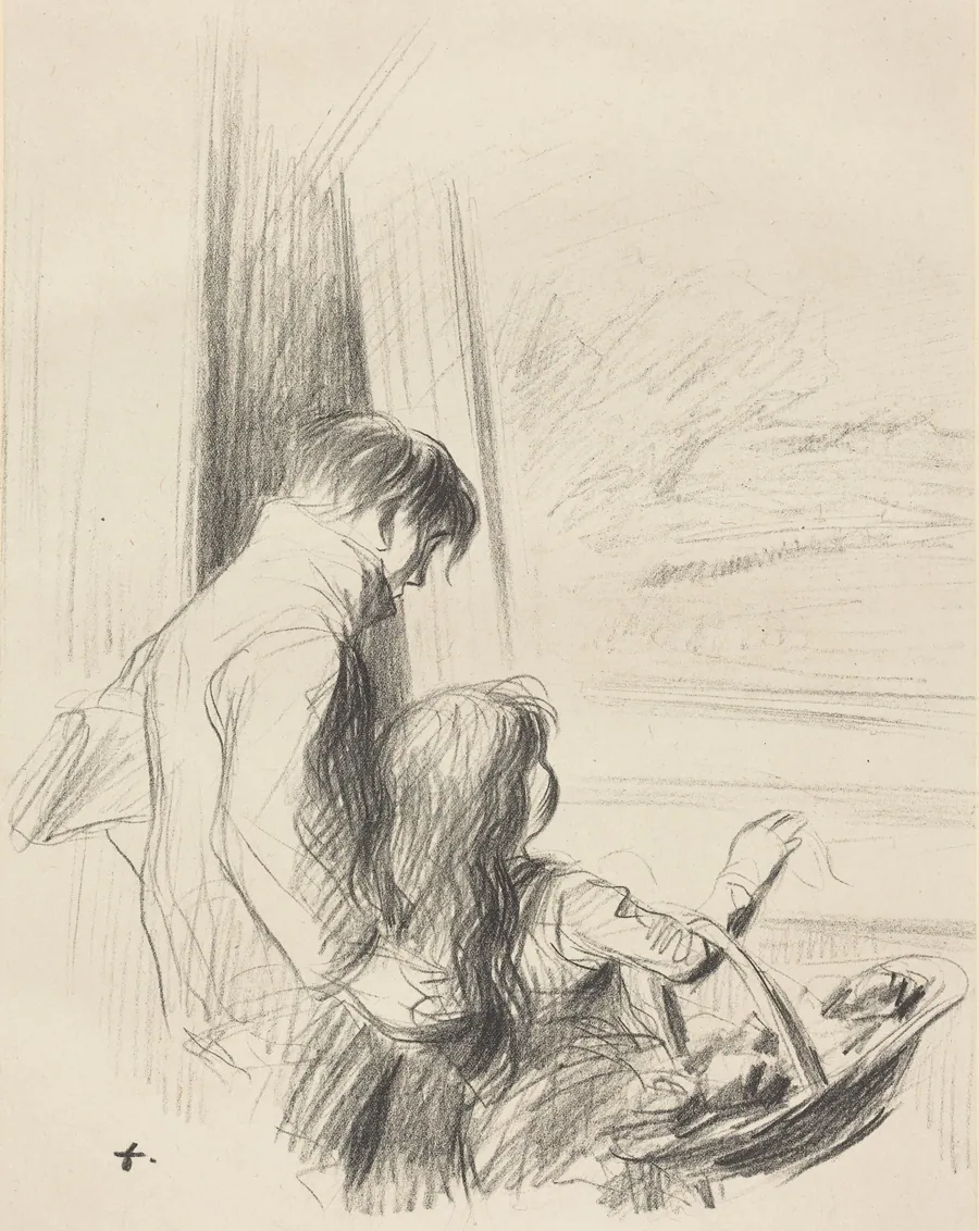 Un tableau de papa! (1ère planche) (A Painting of Daddy's!) (first plate) by Jean-Louis Forain