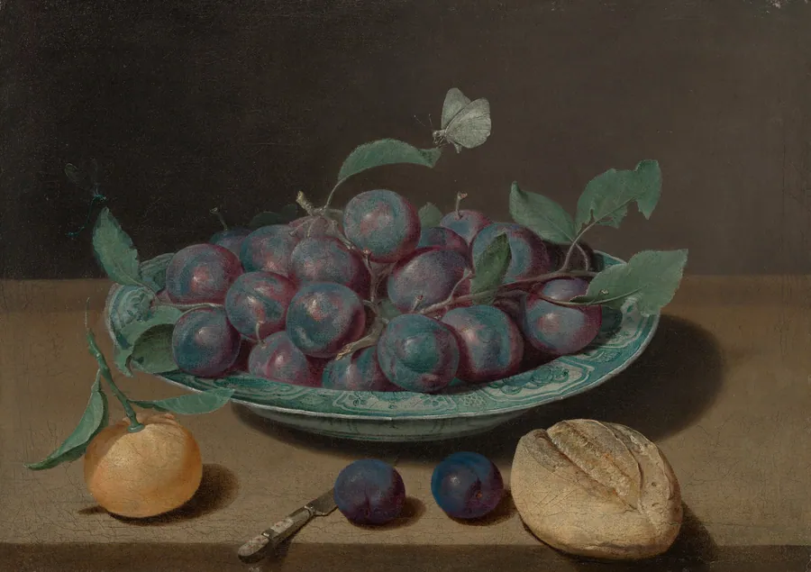 Still Life with Plums by Jacques Linard