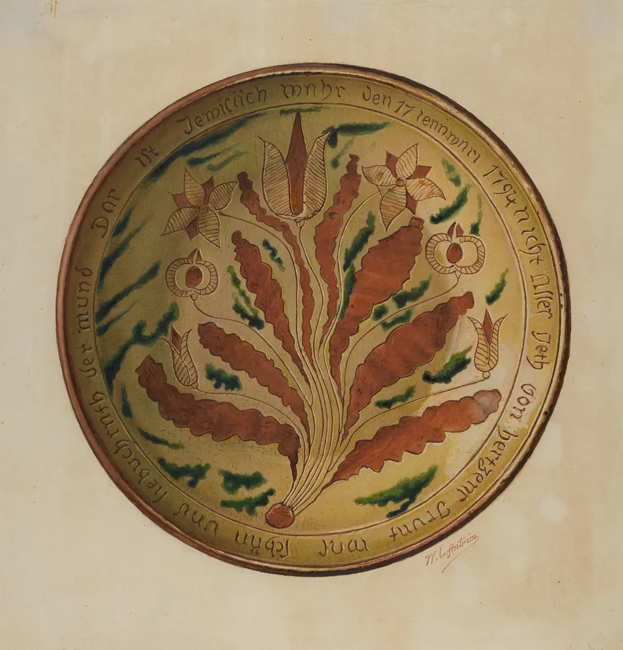 Pa. German Plate by William L. Antrim