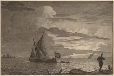 Fisherman with Pack over His Shoulder