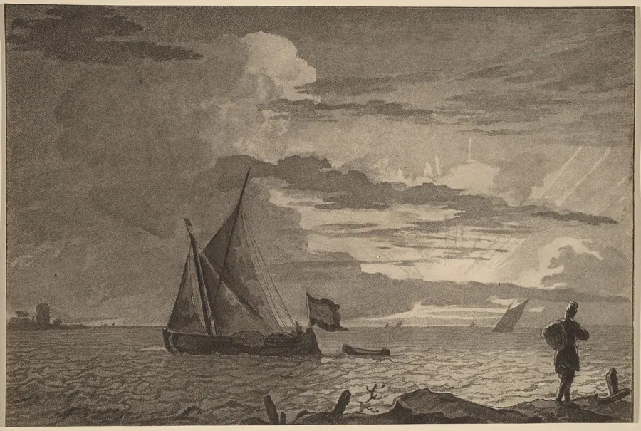 Fisherman with Pack over His Shoulder by Cornelis Ploos van Amstel