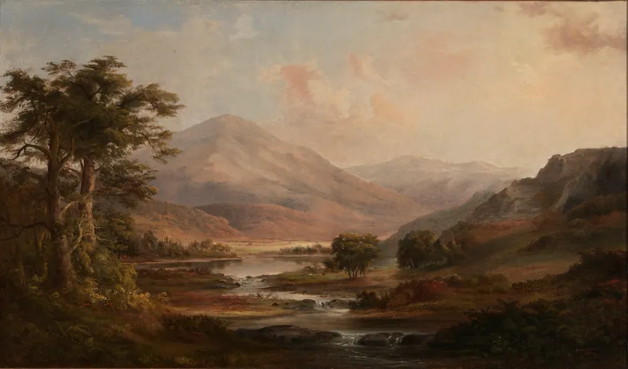 Scottish Landscape by Robert S. Duncanson, born Fayette, NY 1821-died Detroit, MI 1872