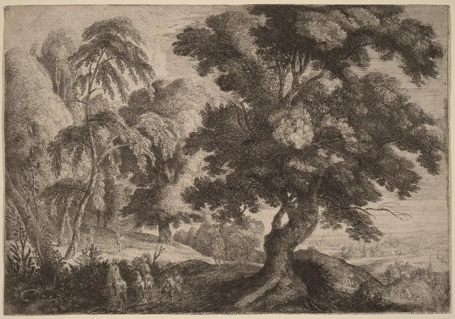 Landscape with Two Deer by Ignatius van der Stock