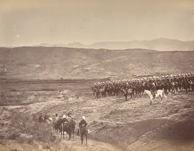 The Amir Yakub Khan. The First Meeting with Major Cavagnari and Mr. Jenkins, 7 Miles from Safed Sang