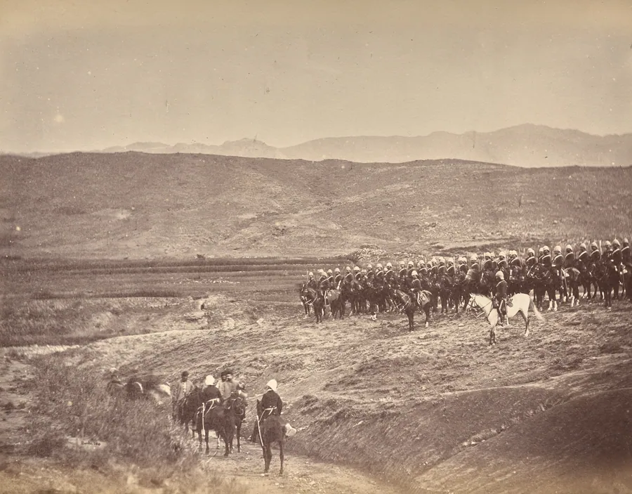 The Amir Yakub Khan. The First Meeting with Major Cavagnari and Mr. Jenkins, 7 Miles from Safed Sang by John Burke