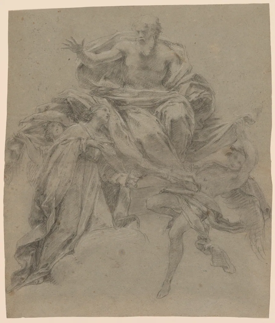 The Immaculate Conception with God the Father and Angels by Francesco Mancini
