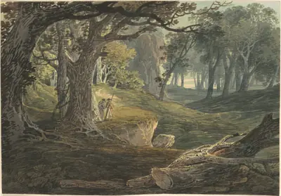 Travellers in a Woodland Glade