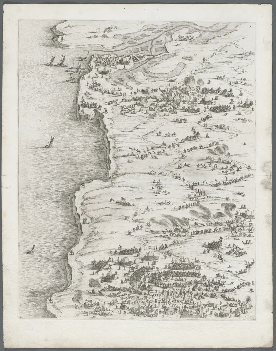 The Siege of La Rochelle: Plate 5 by Jacques Callot