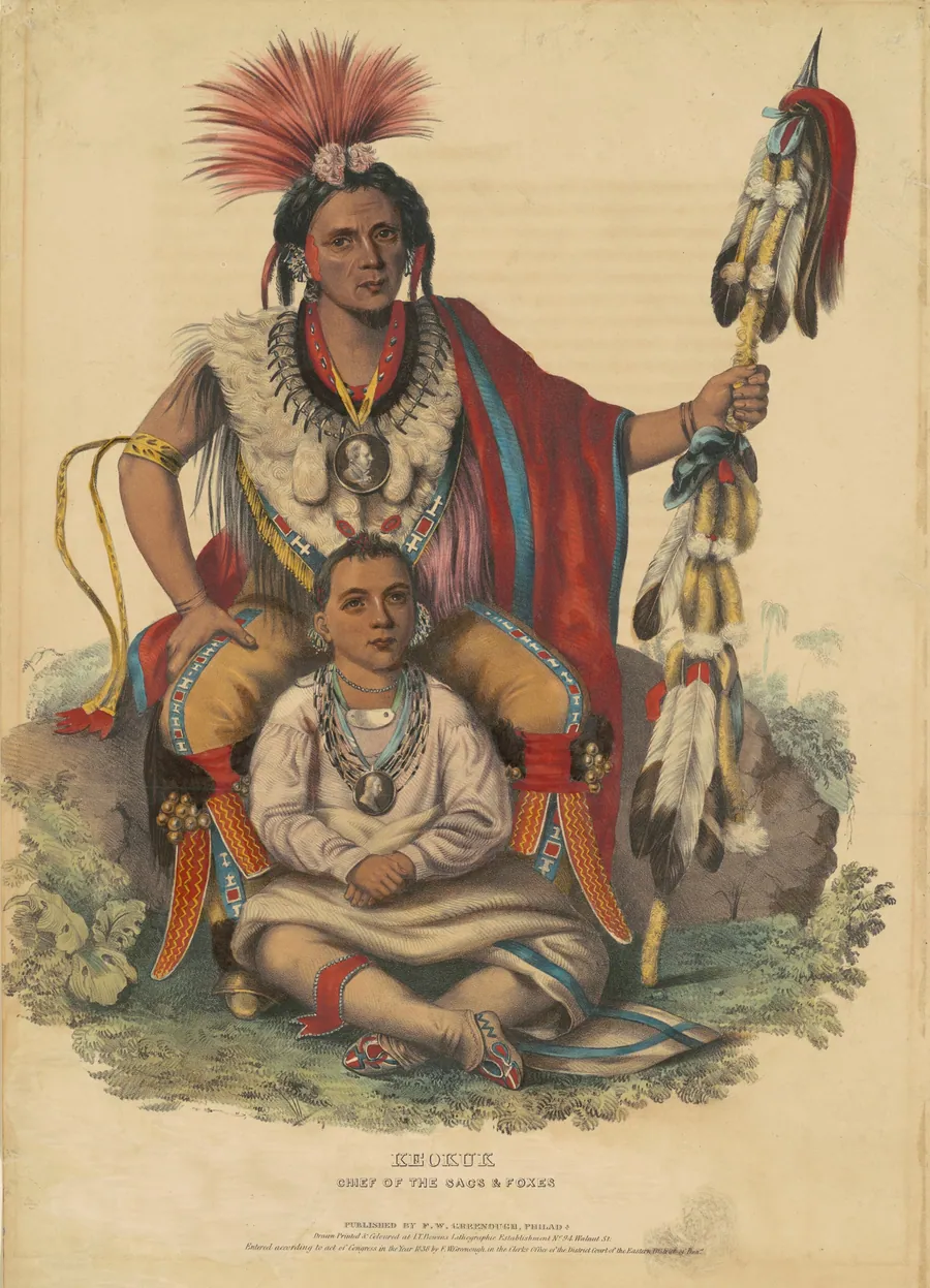 Keokuk, Chief of the Sacs and Foxes by Alfred Hoffy