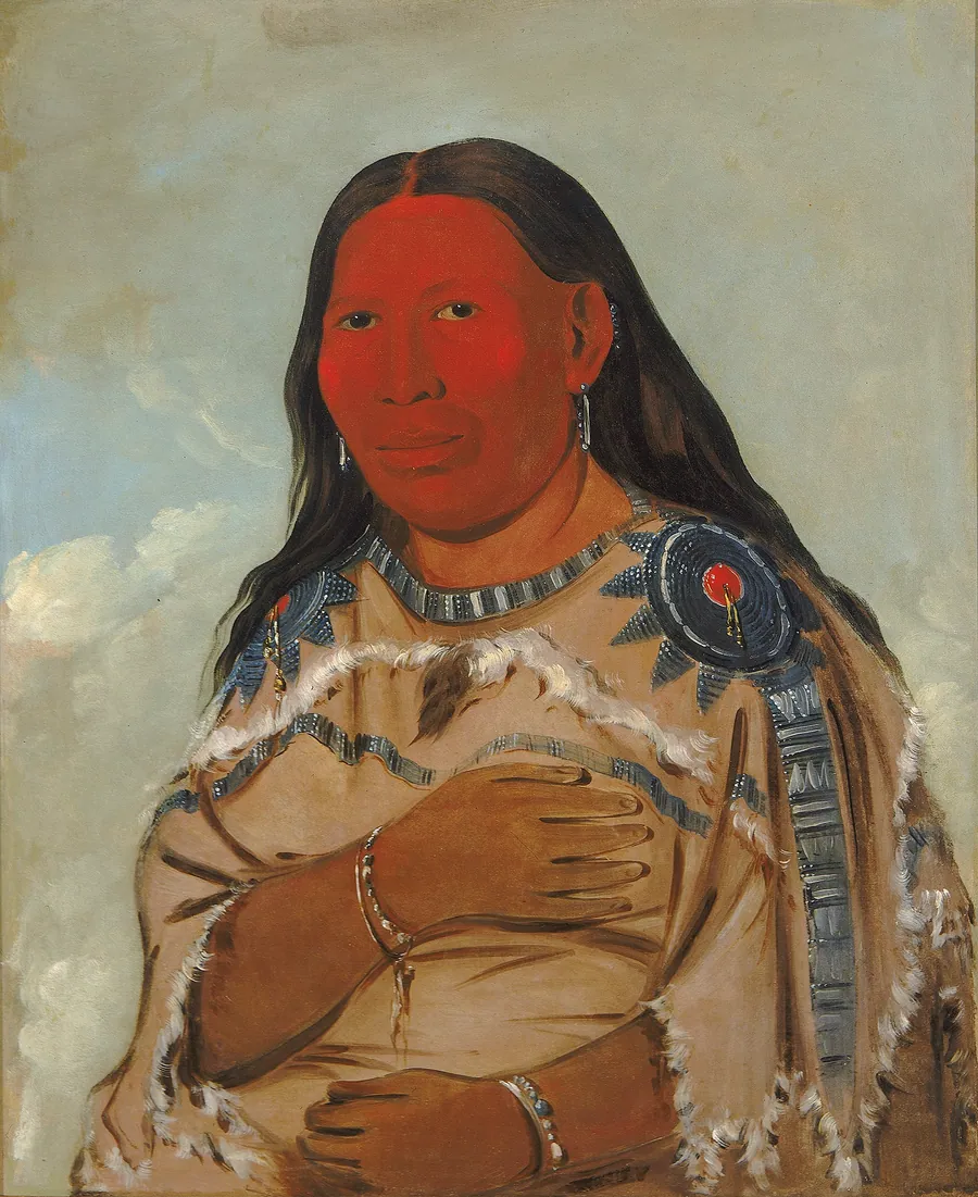 Wife of Two Crows by George Catlin, born Wilkes-Barre, PA 1796-died Jersey City, NJ 1872