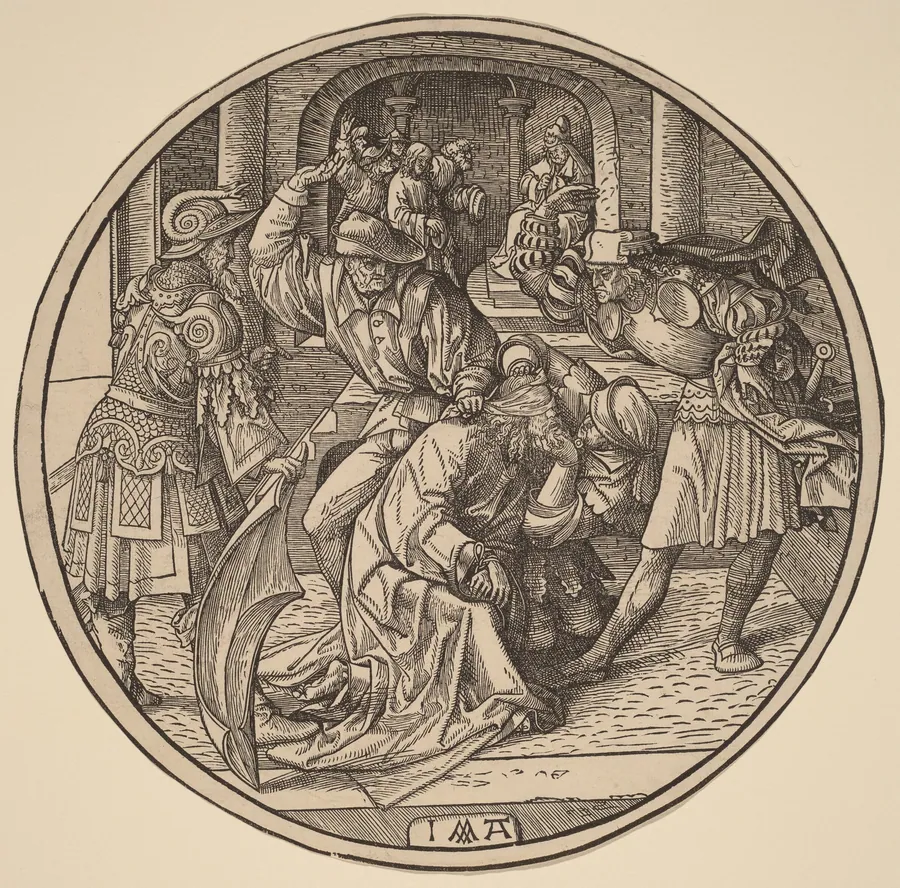 The Mocking of Christ and Christ Before Caiaphas by Jacob Cornelisz van Oostsanen