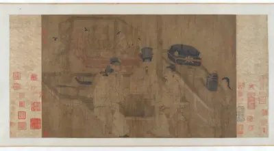 The double screen: Emperor Li Jing watching his brothers play weiqi 重屏圖