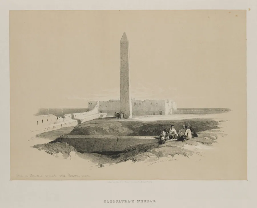 Egypt and Nubia, Volume I: Obelisk at Alexandria, Commonly called Cleopatra's Needle by Louis Haghe