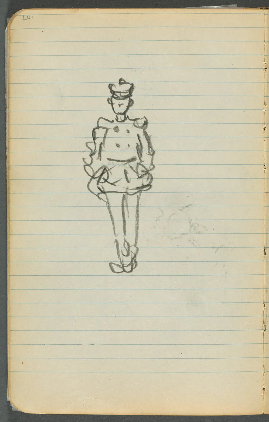 Sketchbook, page 107: Sailor by Maurice Prendergast