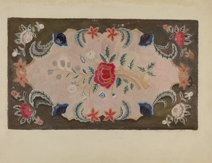 Hooked Rug by Lillian M. Mosseller