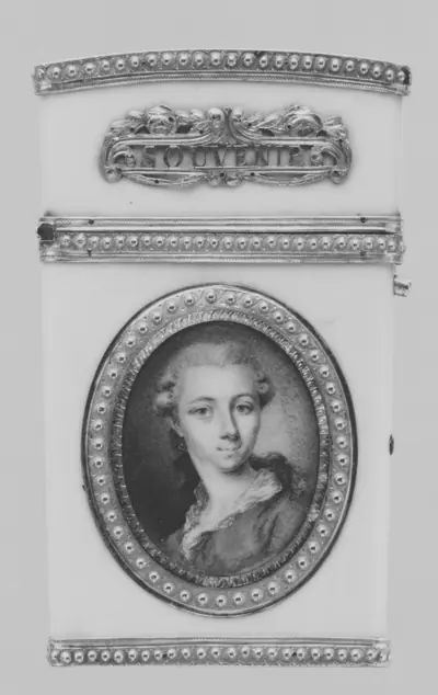 Souvenir with portrait of a man