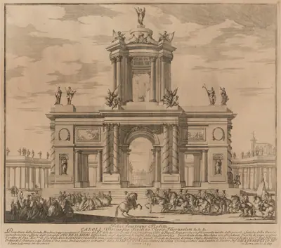 The Seconda Macchina for the Chinea of 1745: Triumphal Arch for the Return of King Charles of Bourbon to Naples