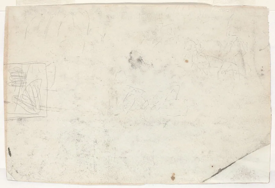Figure on Horseback and Other Studies [verso] by Winslow Homer