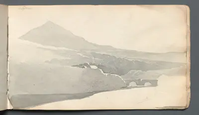 Sketchbook: "Mountainous Landscape with Bridge"