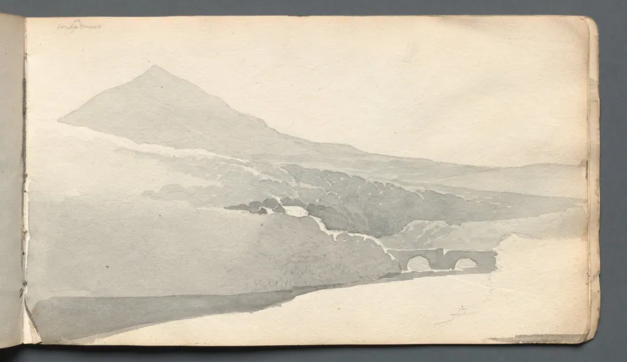 Sketchbook: "Mountainous Landscape with Bridge" by Samuel Prout