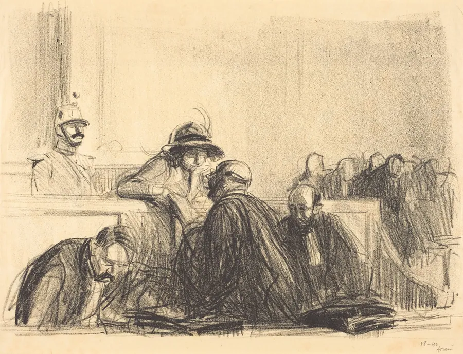 Avocat parlant à sa cliente (Lawyer Talking to His Client) by Jean-Louis Forain