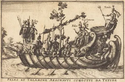 Peleo et Talamone Argonauti condotti da Tetide