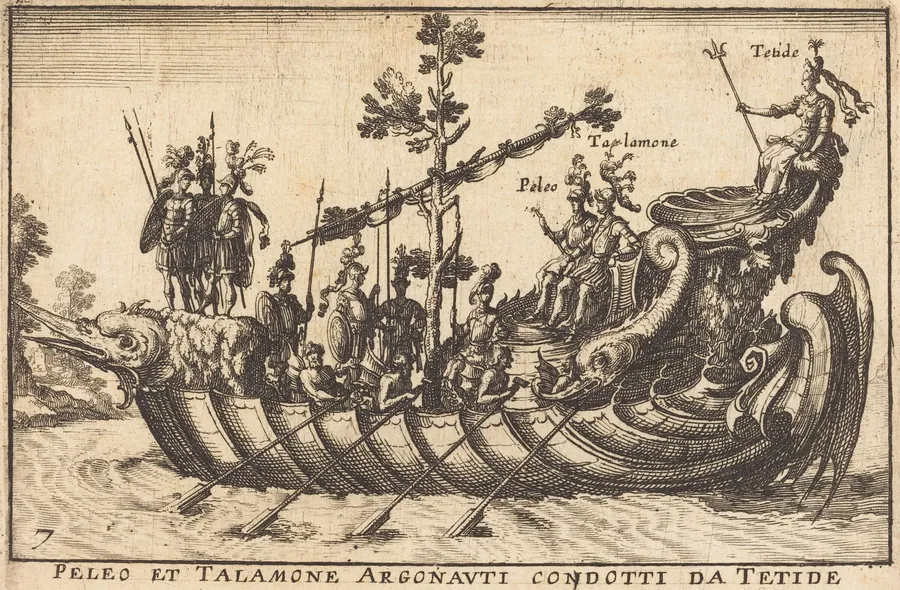 Peleo et Talamone Argonauti condotti da Tetide by Balthasar Moncornet