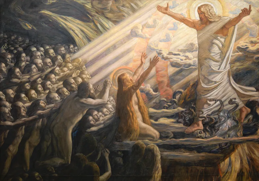 Kristus i de dødes rige by Joakim Skovgaard