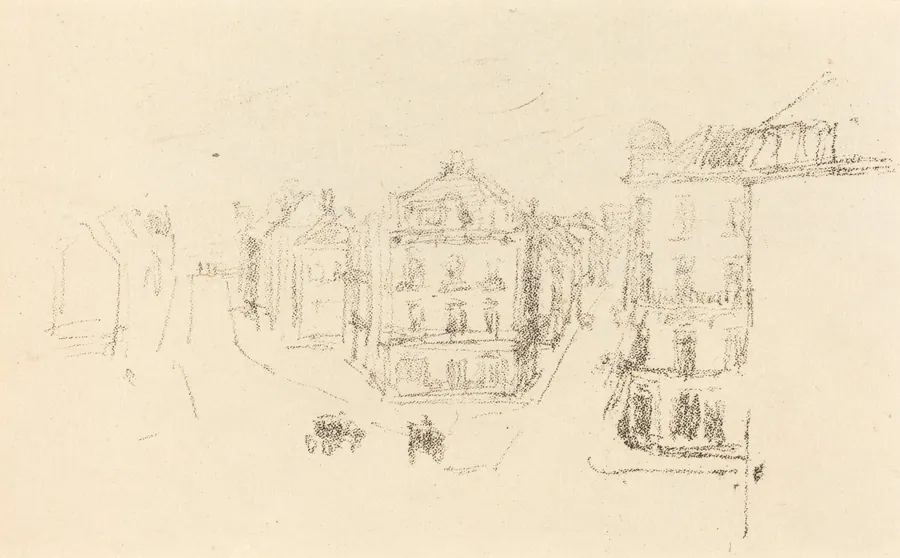 Trial Sketch: Grand Rue, Dieppe by James McNeill Whistler