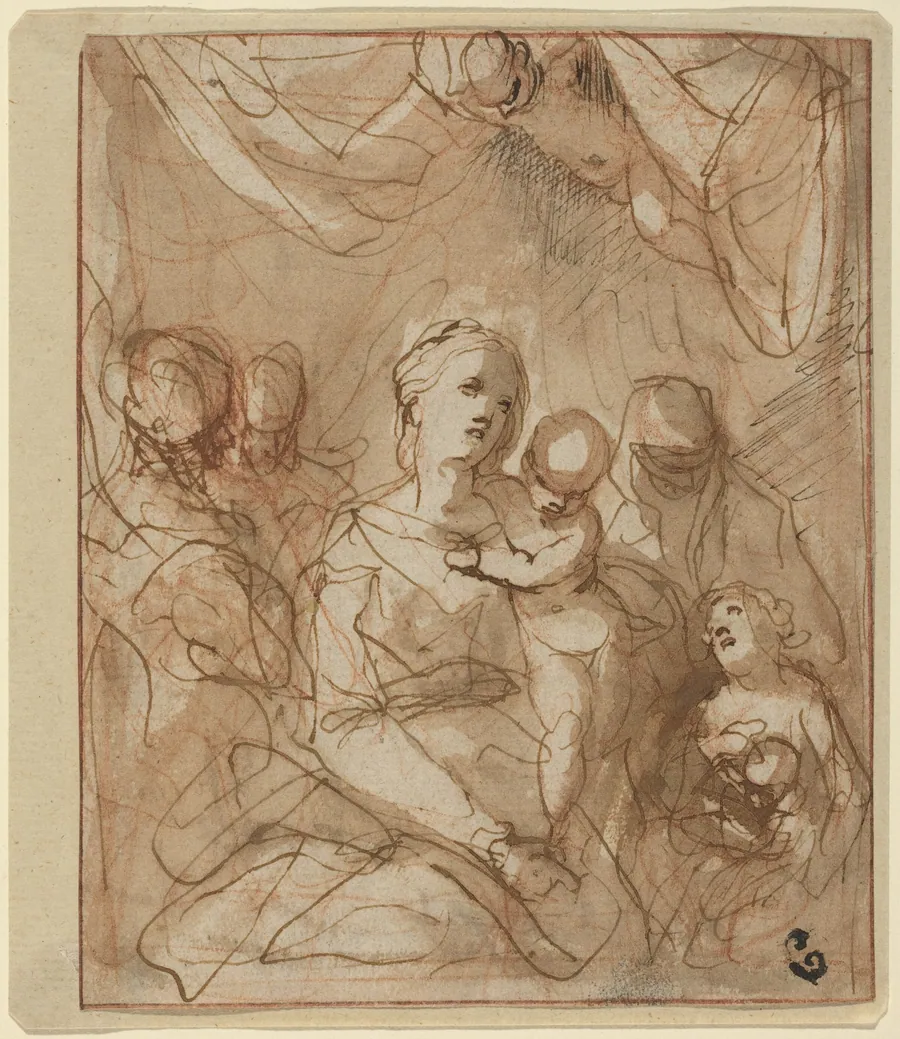 The Virgin and Infant Jesus with Saints by Hans Rottenhammer