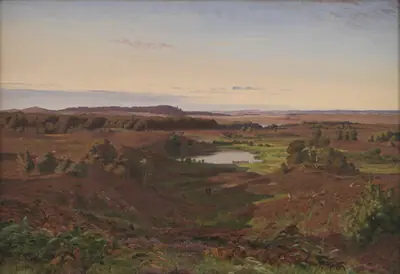 Nordsjællandsk landskab. Eftermiddagsbelysning