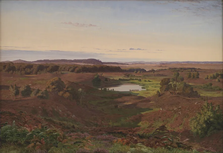 Nordsjællandsk landskab. Eftermiddagsbelysning by Vilhelm Kyhn