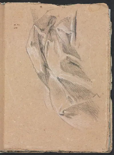 Verona Sketchbook: Drapery study (page 43)