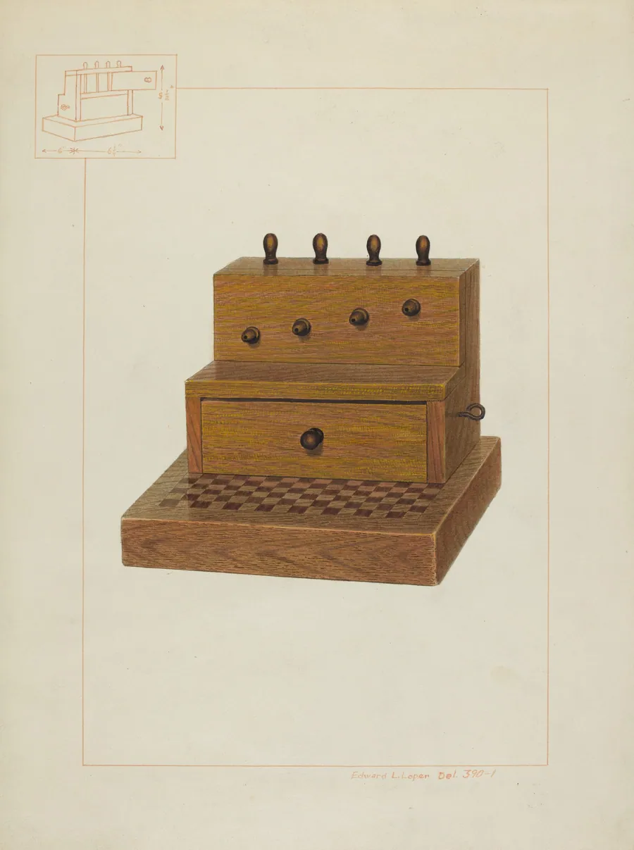 Sewing Kit and Spool Box by Edward L. Loper