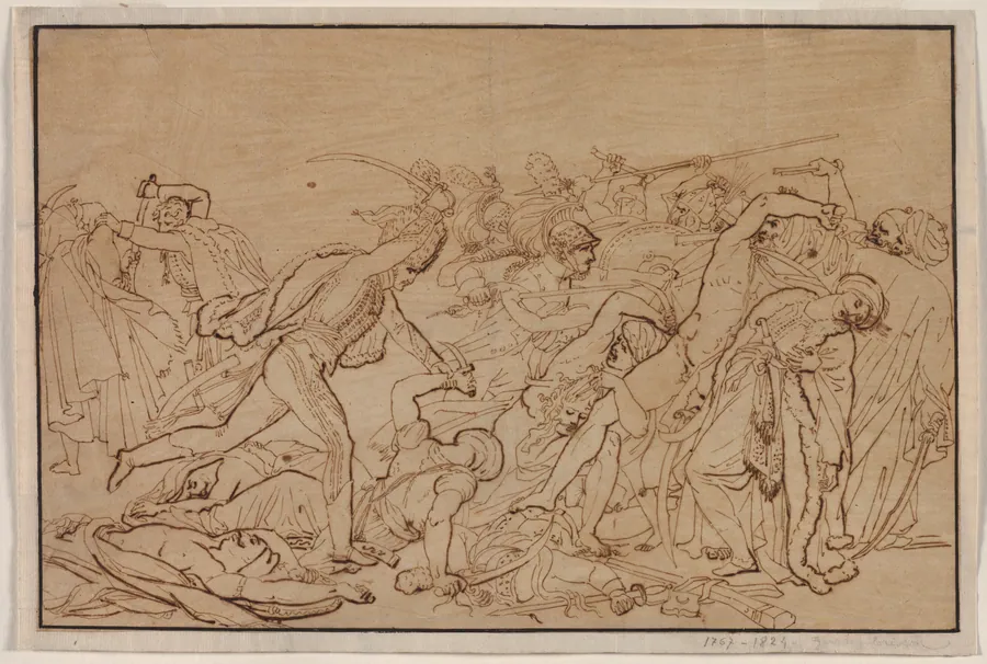 Study for "The Revolt of Cairo" by Anne-Louis Girodet de Roucy-Trioson